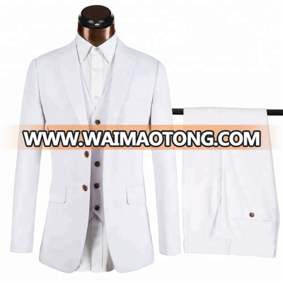 Custom Made White Men Suit, Bespoke Men Slim Fit Wedding Suit, Groom Tuxedos For Wedding