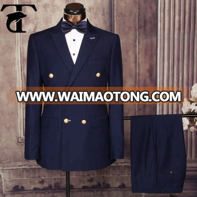 Men's Double-breasted Four Buttons Slim Fit Pant Suit