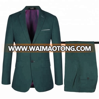 New style 2 piece cheap green men suit for sale