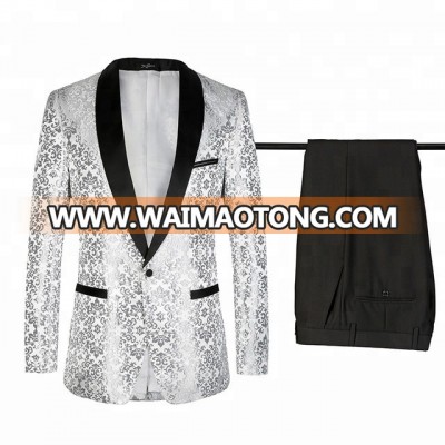 2 Pieces Black Shawl Men Suits Wedding Suits for Men Groom Tuxedos